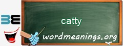 WordMeaning blackboard for catty